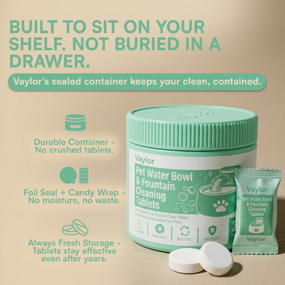 PureSip — Pet Water Bowl & Fountain Cleaning Tablets